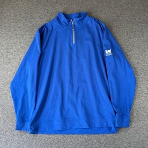 FootJoy Mens 2XL Royal Blue Quarter Zip Pullover Providence GC Golf Performance